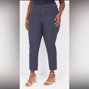Lane Bryant 4-Season Slim Ankle Pant small pattern size 18 stretch